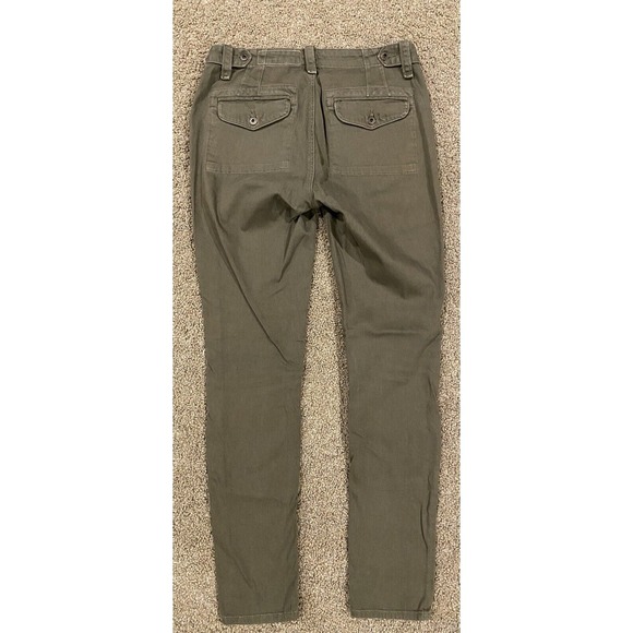 RAG‎ & BONE Women's Modele Army Green Coupe Pants Jeans Size 28x29 Actual - Picture 3 of 11
